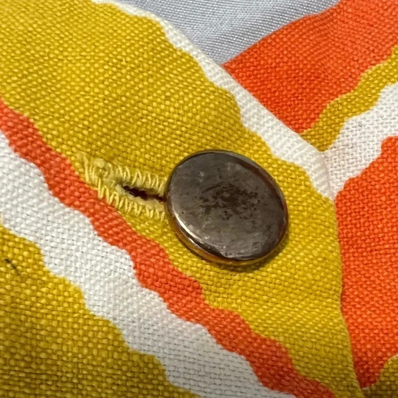 BOHEMIAN DRESS STRIPED ORANGE & YELLOW SLEEVELESS FIT FLAIR MIDI - Picture 11 of 11